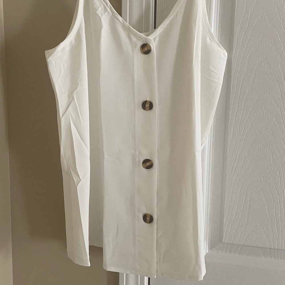 White button down camisole